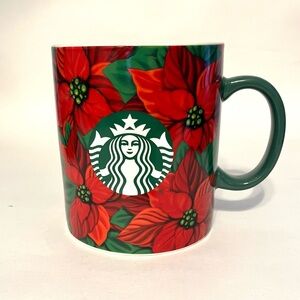 Starbucks Mug oversized decorative holiday poinsettia 2020